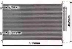 VAN WEZEL 25015700 -  Конденсатор, кондиционер